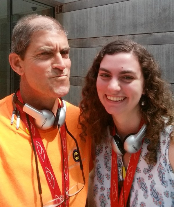 With daughter Merin.